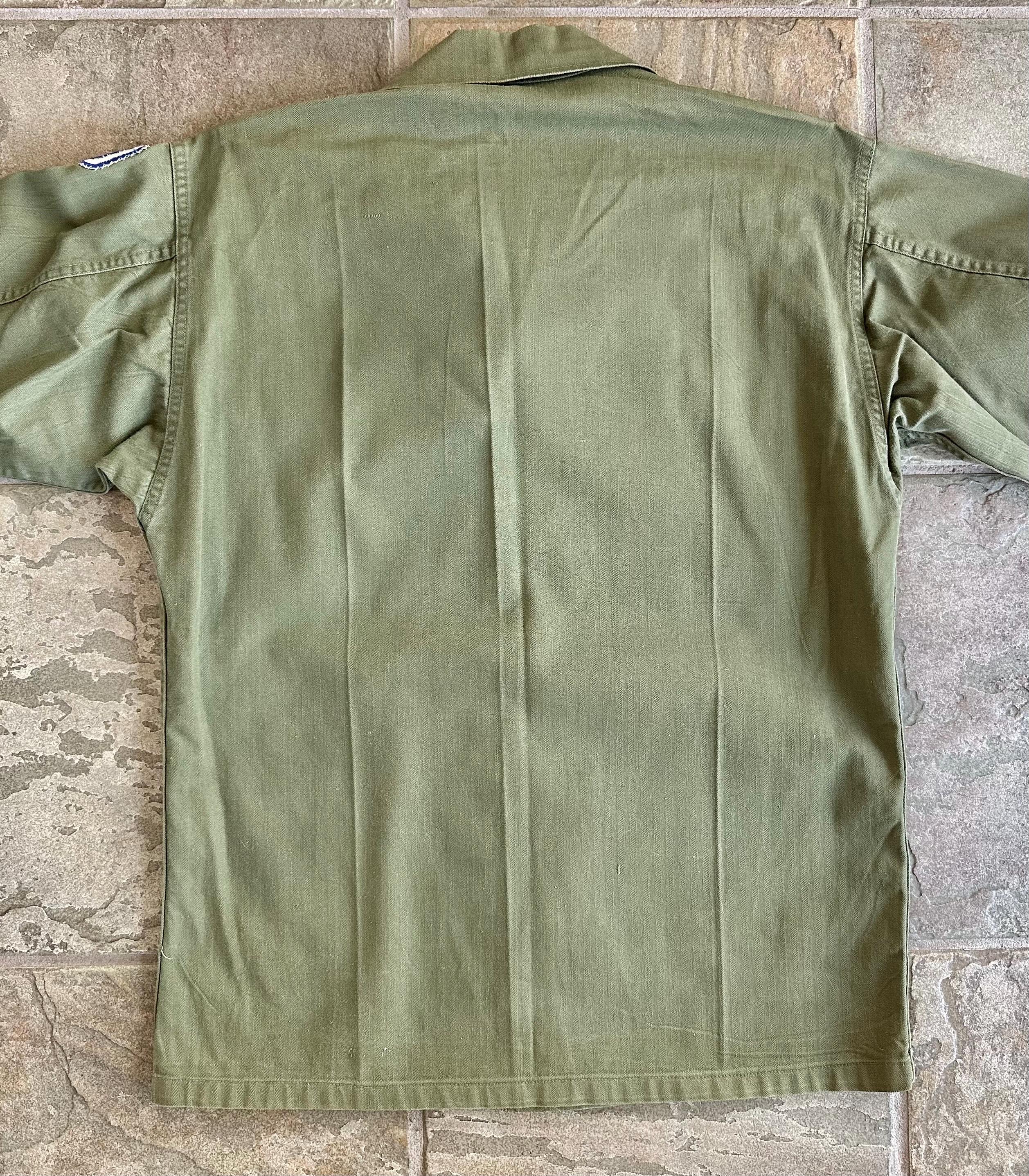 1940年代 米軍グリーン HBT シャツ | Mサイズ | ヘリンボーンツイル II 