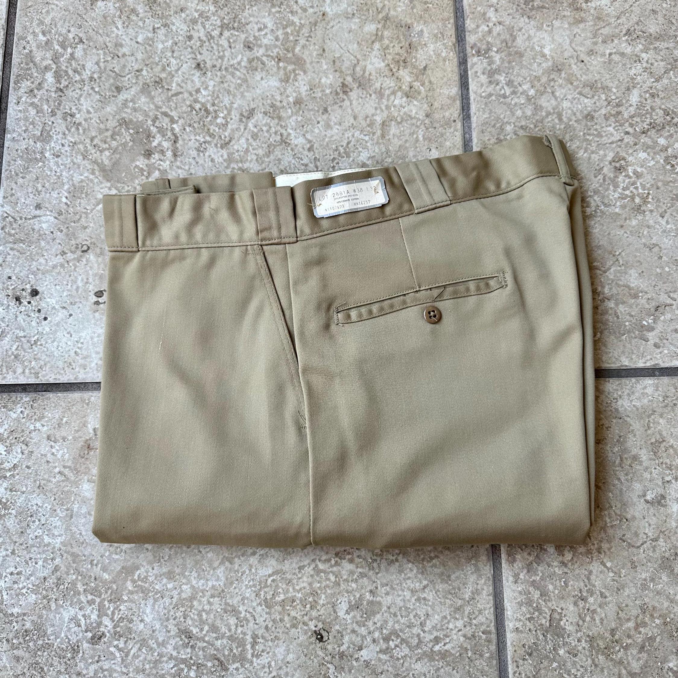 #60s〜J A Z dead Stock Deadstock 1960s Khaki Cotton Twill Chinos | 36 X 32 | KLONDIKE Ivy