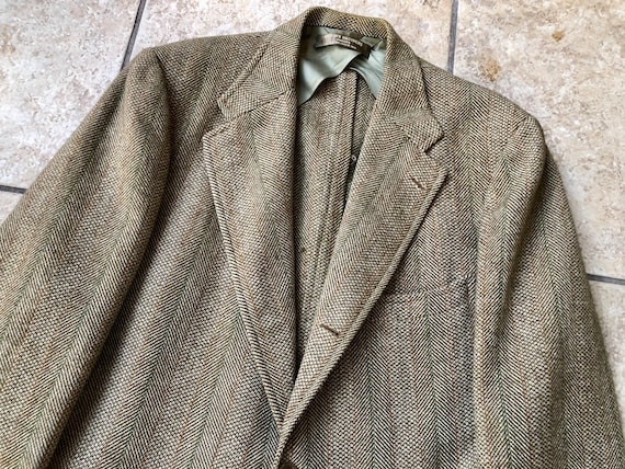 Chaqueta tweed lana verde - Brooks Brothers