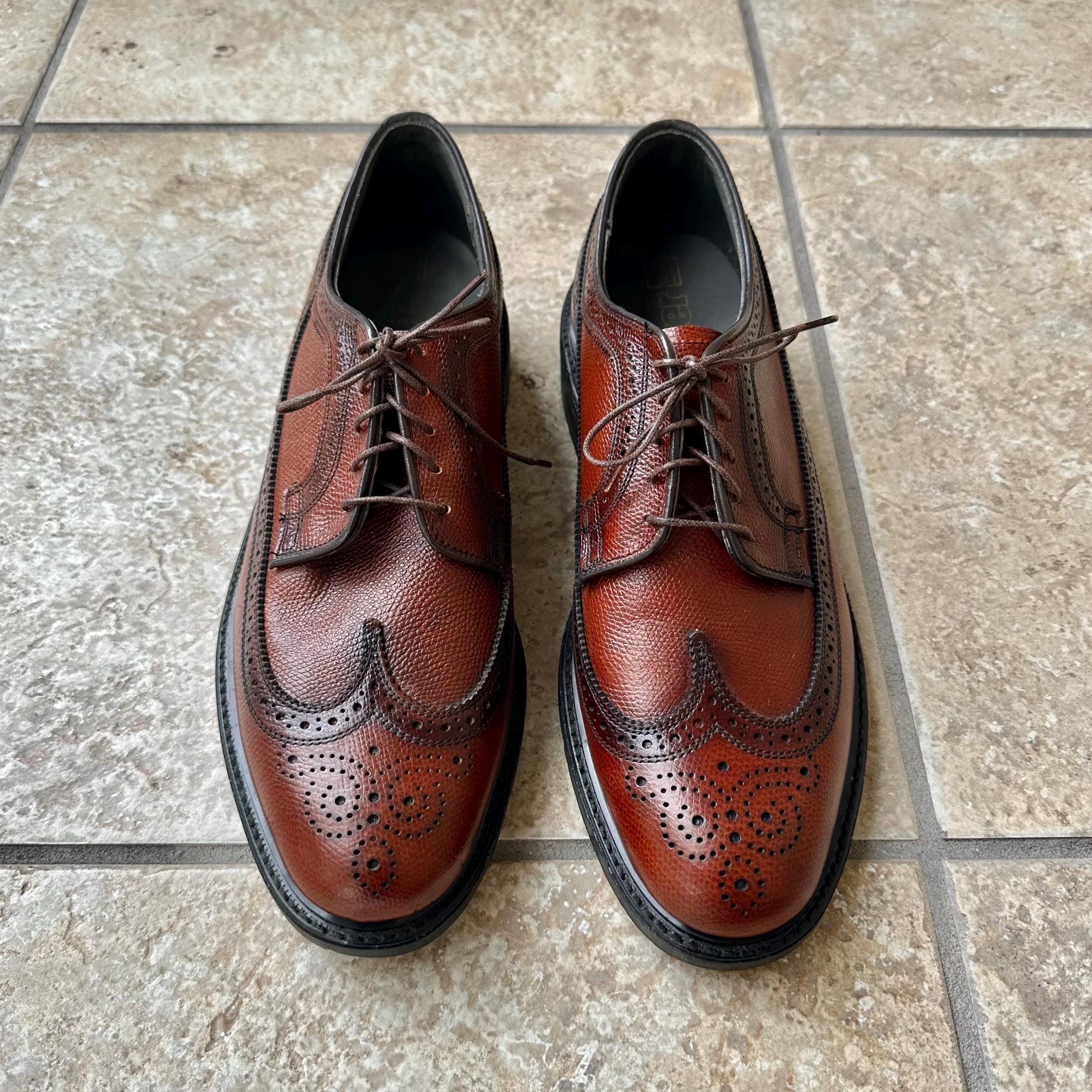 Vintage DEXTER Brown Scotch Grain Long Wing Blucher | Size  display picture 3