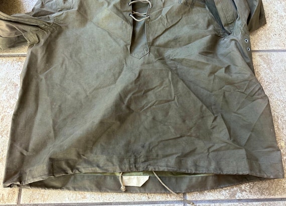 1940s US NAVY Olive Green Cotton Hooded Anorak Ja… - image 5