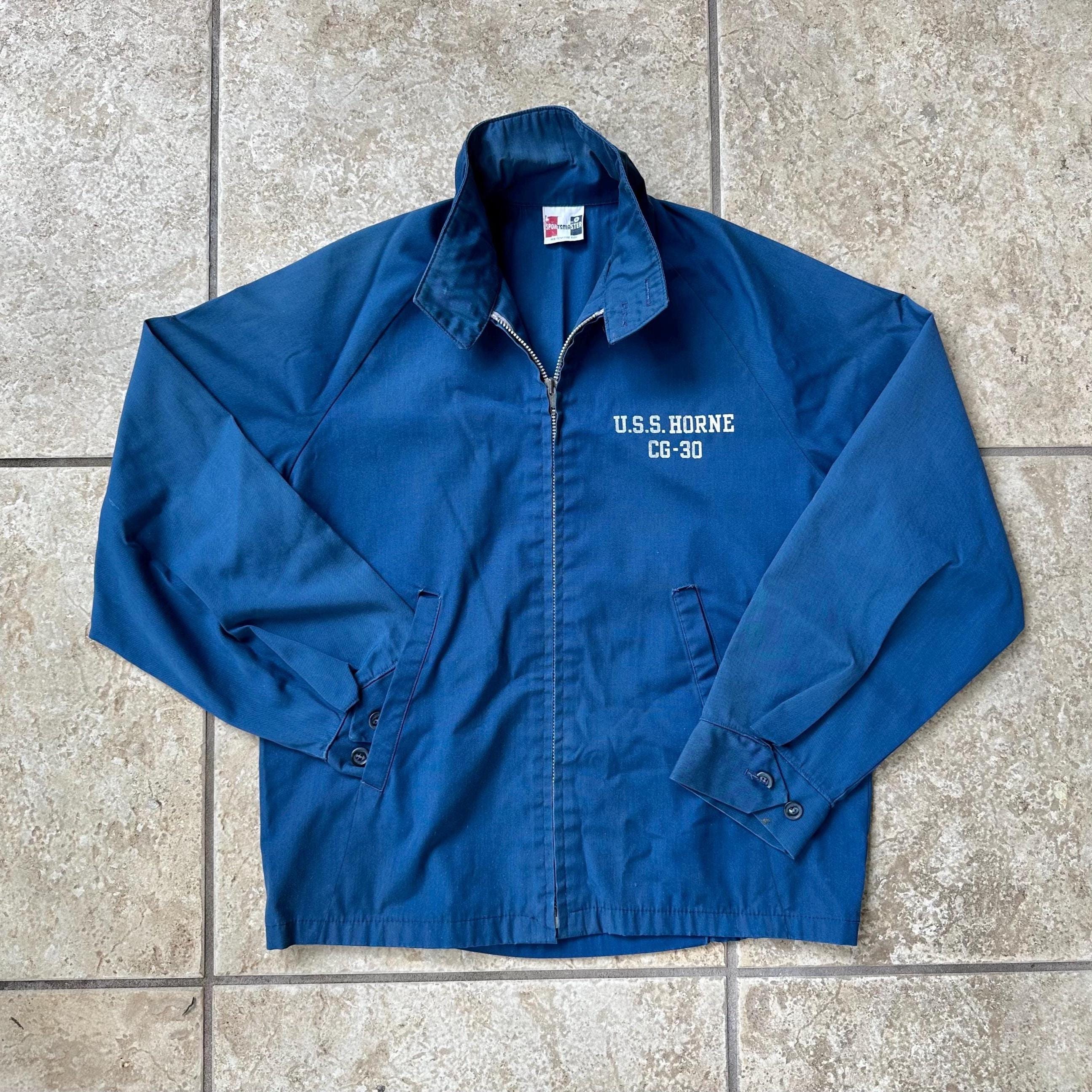 Veste Vintage USS Tuscaloosa LST-1187 - Taille L Homme - Nylon, Capuche Brodée