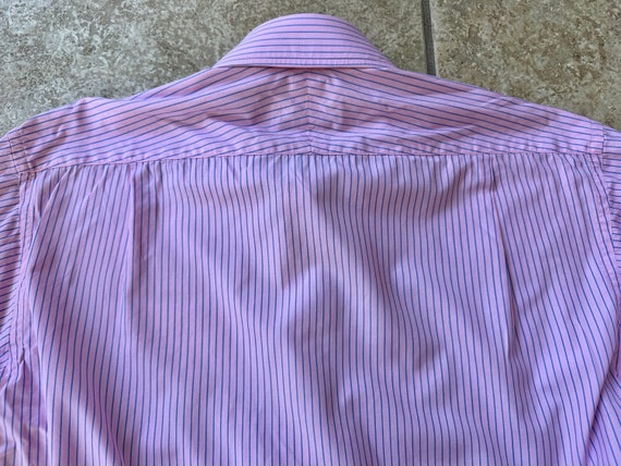 Vintage THOMAS PINK Broadcloth Pink & Blue Stripe… - image 7