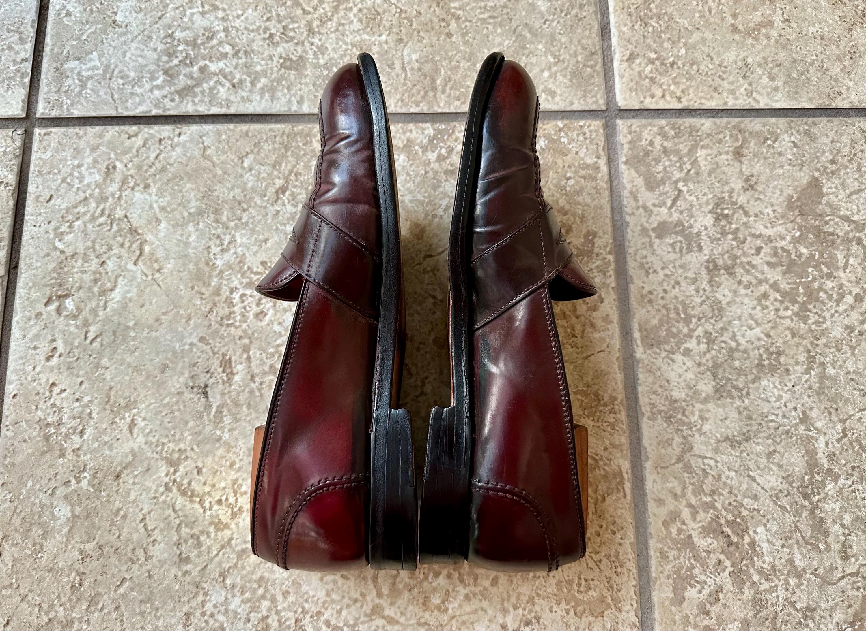 Vintage ALDEN Dark Burgundy Shell Cordovan Full Strap Vintage ALDEN Dark Burgundy Shell Cordovan Full Strap