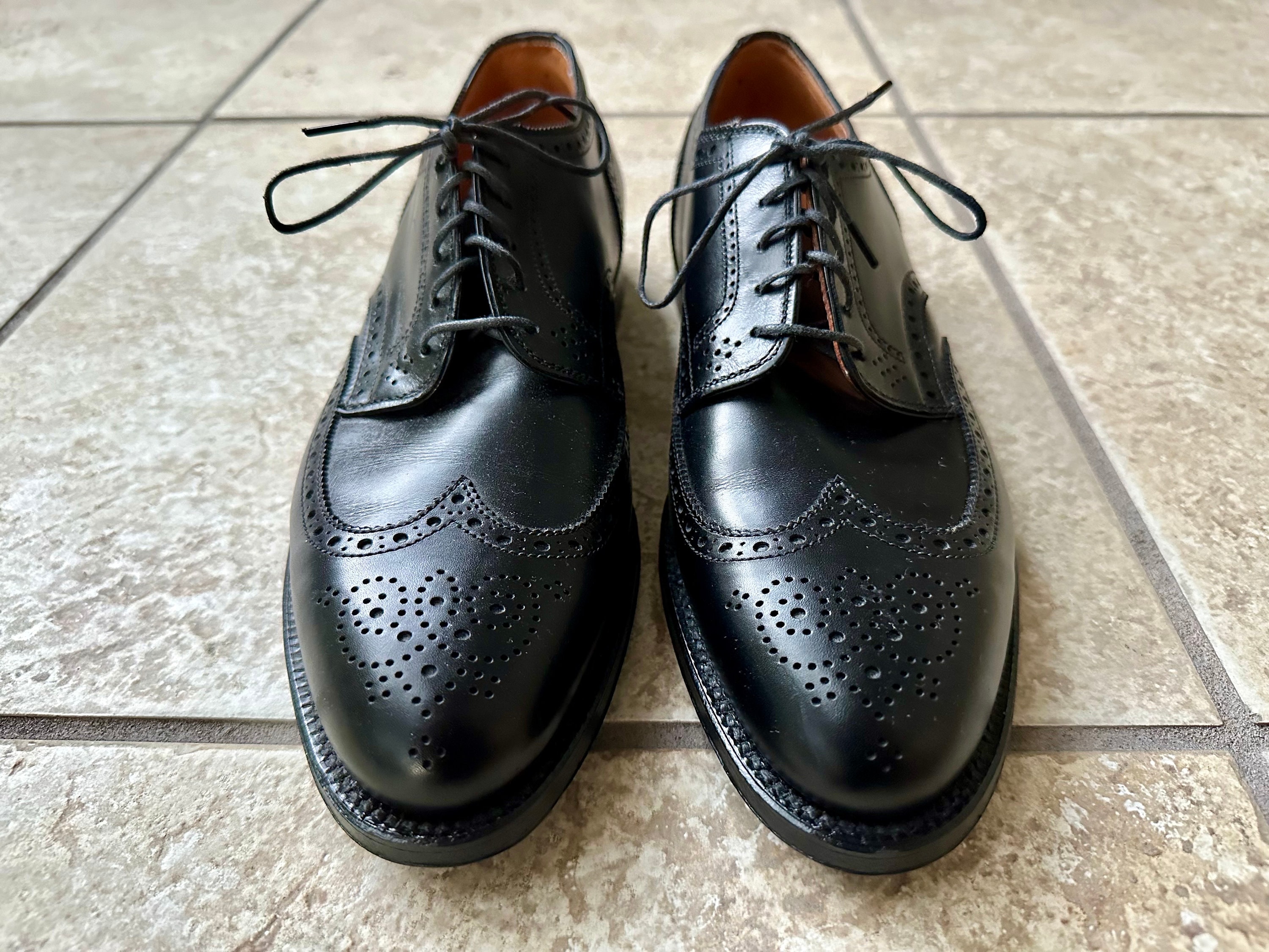 Deadstock ALDEN Black Calfskin Short Wing Blucher | Size 9.5