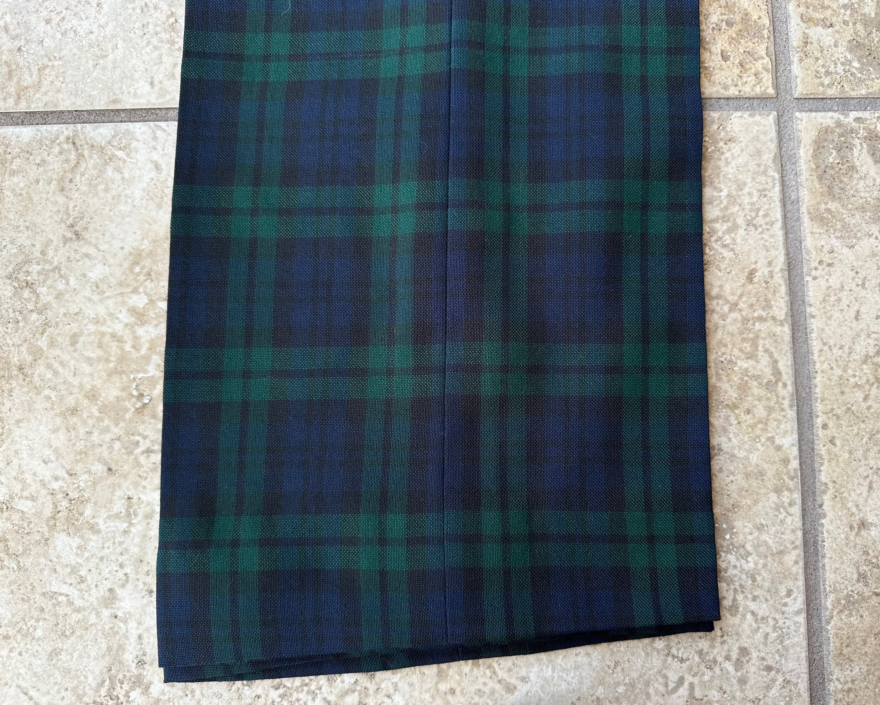 【70s】Euro Vintage BlackWatch Trousers Mens 60s 70s Vintage Retro Blackwatch Tartan Plaid Bell
