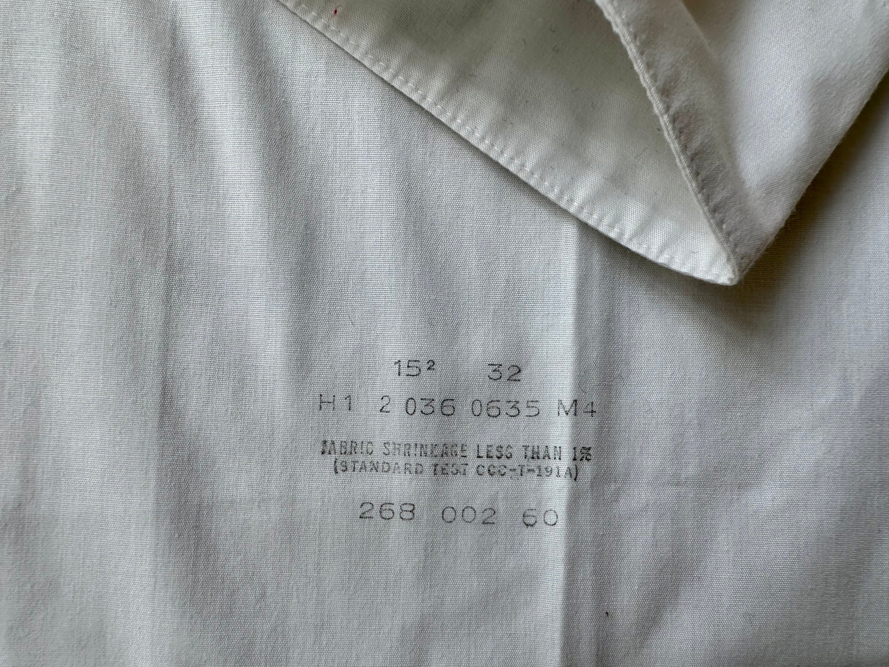 Deadstock 1960s VAN HEUSEN White Poplin Tab Collar Dress Shirt