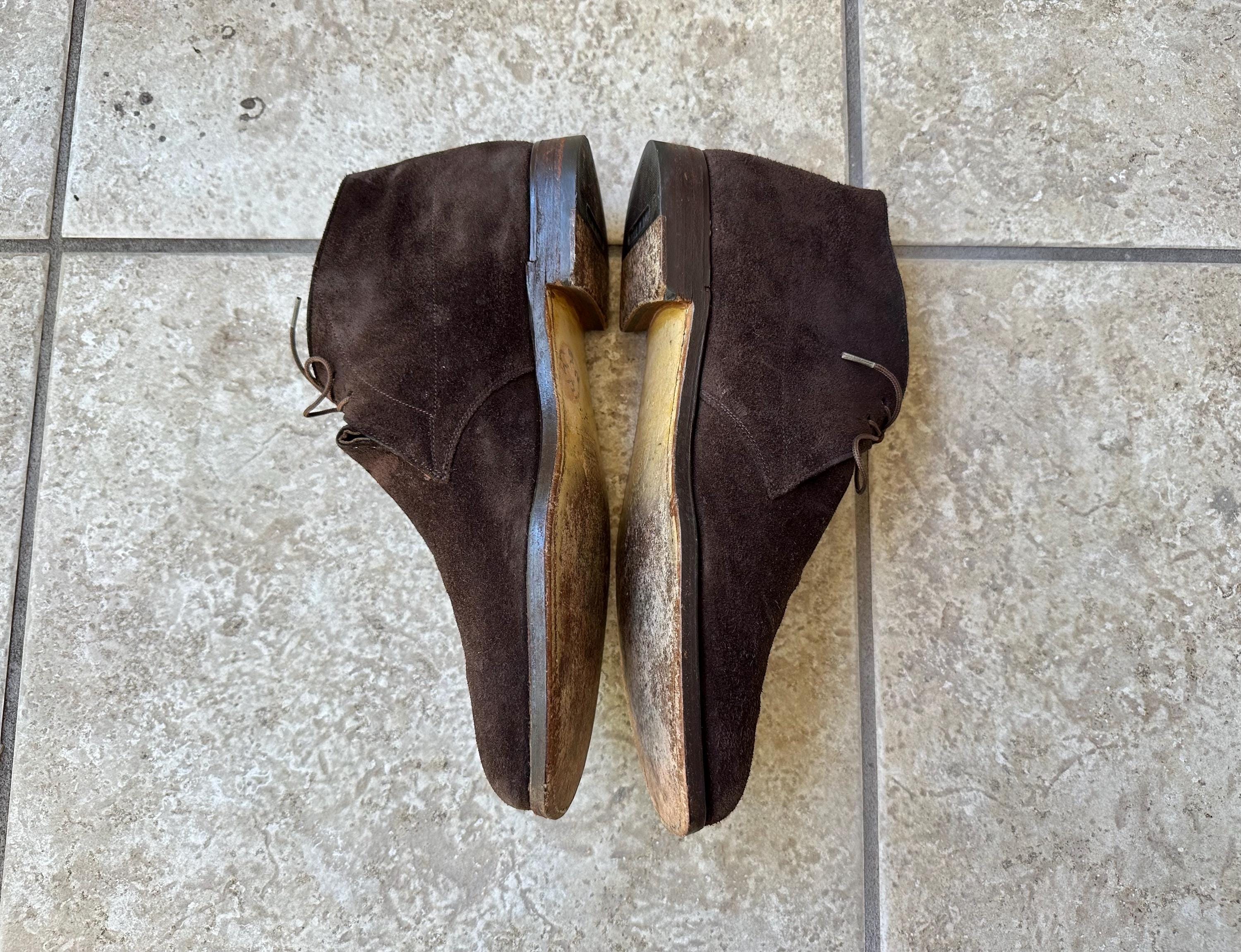 Vintage HENRY MAXWELL Brown Suede Chukka Boots | Size 9 E UK  display picture 1