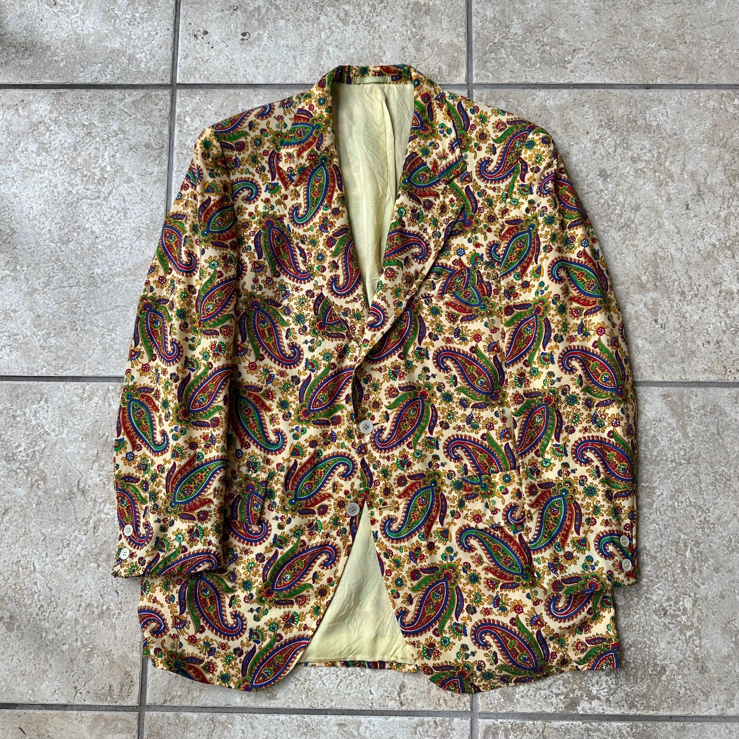 70s Paisley Jacket - Etsy