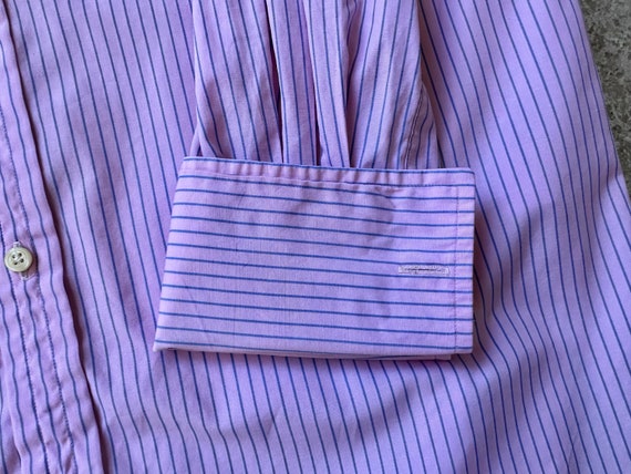 Vintage THOMAS PINK Broadcloth Pink & Blue Stripe… - image 6