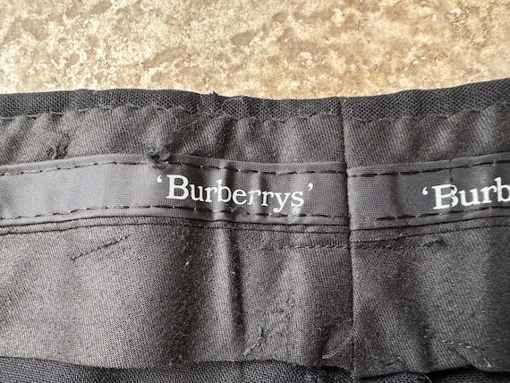 Vintage BURBERRYS Black Worsted Wool Pleated Trou… - image 8