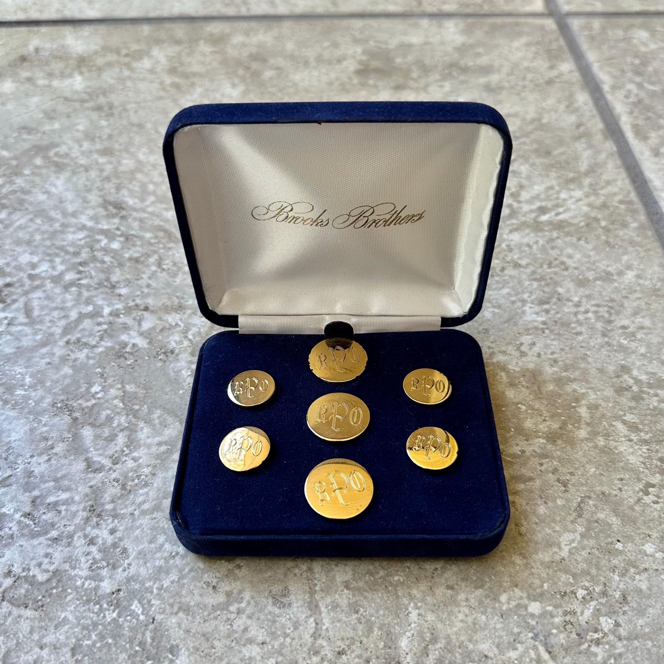 ヴィンテージ ブルックス ブラザーズ モノグラム 真鍮 ブレザーボタン