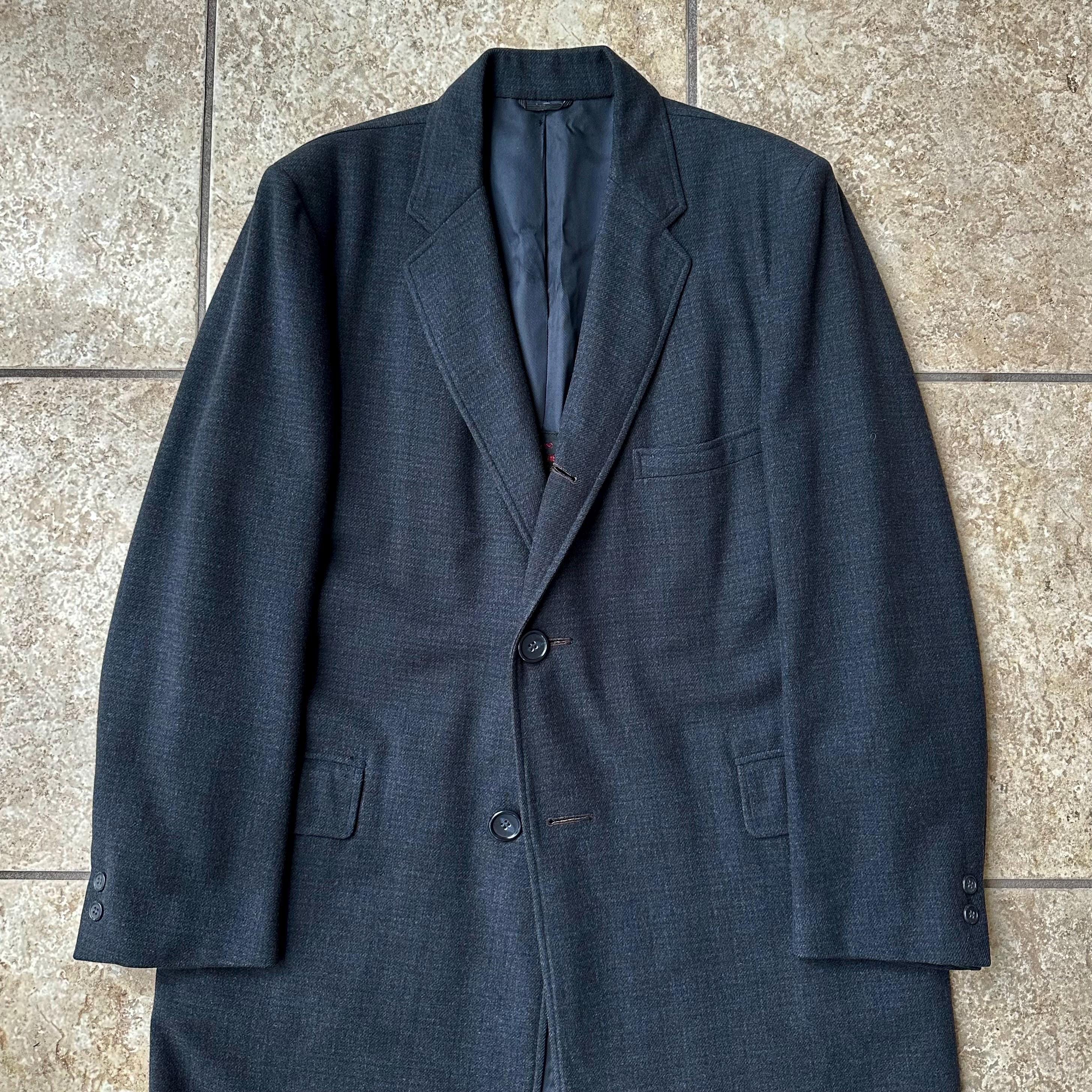 1960s Dark Blue & Brown Gun Club Check Tweed Sack Overcoat | 40 42