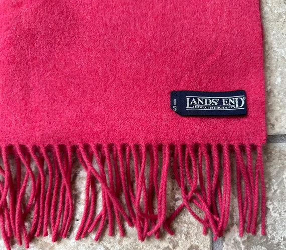 Vintage LANDS END Pink Cashmere Scarf | Ivy Leagu… - image 2