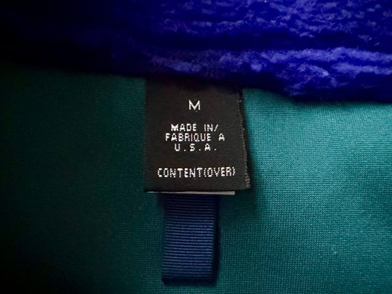 Vintage PATAGONIA Dark Blue Fleece Full-Zip Sleev… - image 7