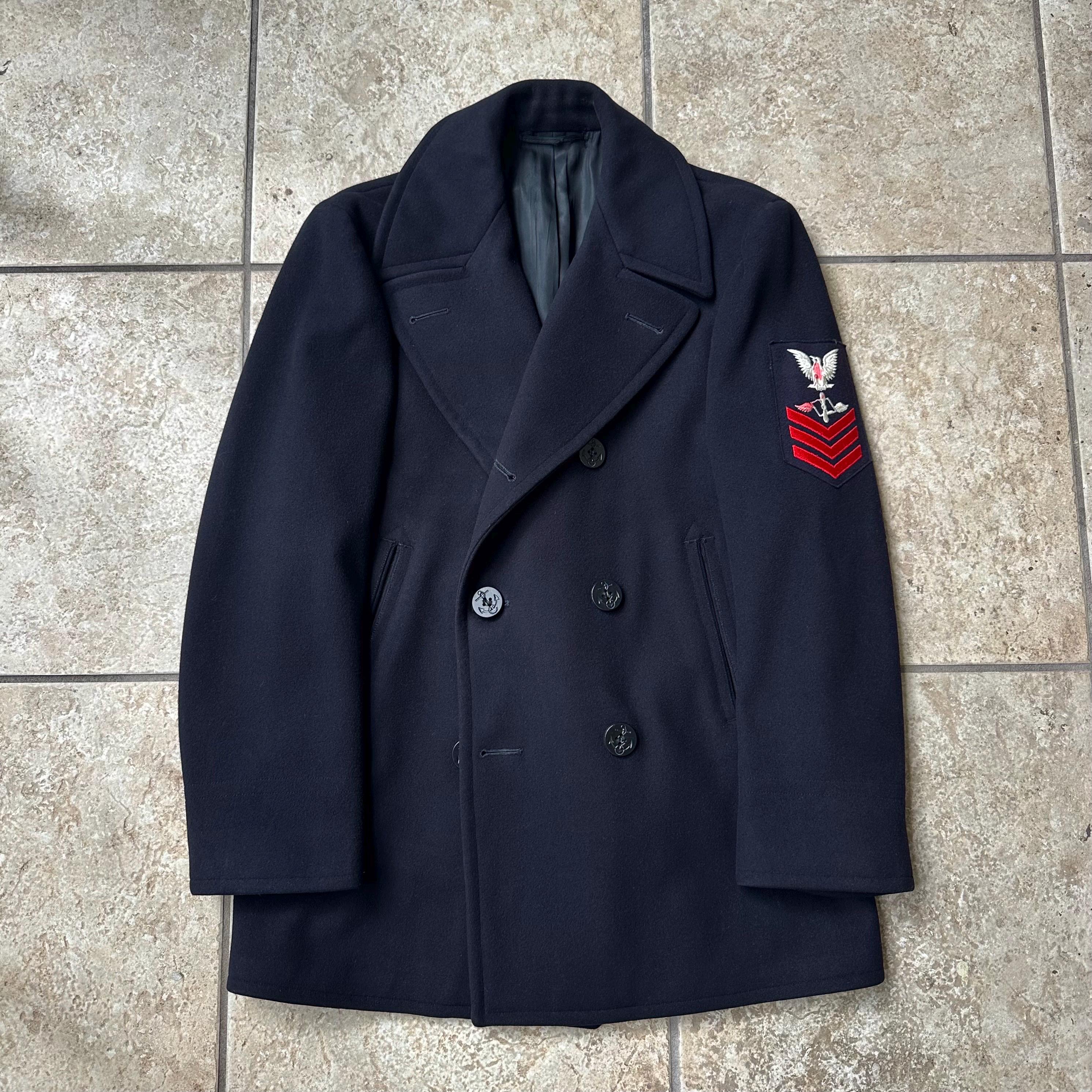 Us Navy Wool 1960s Peacoat - Etsy
