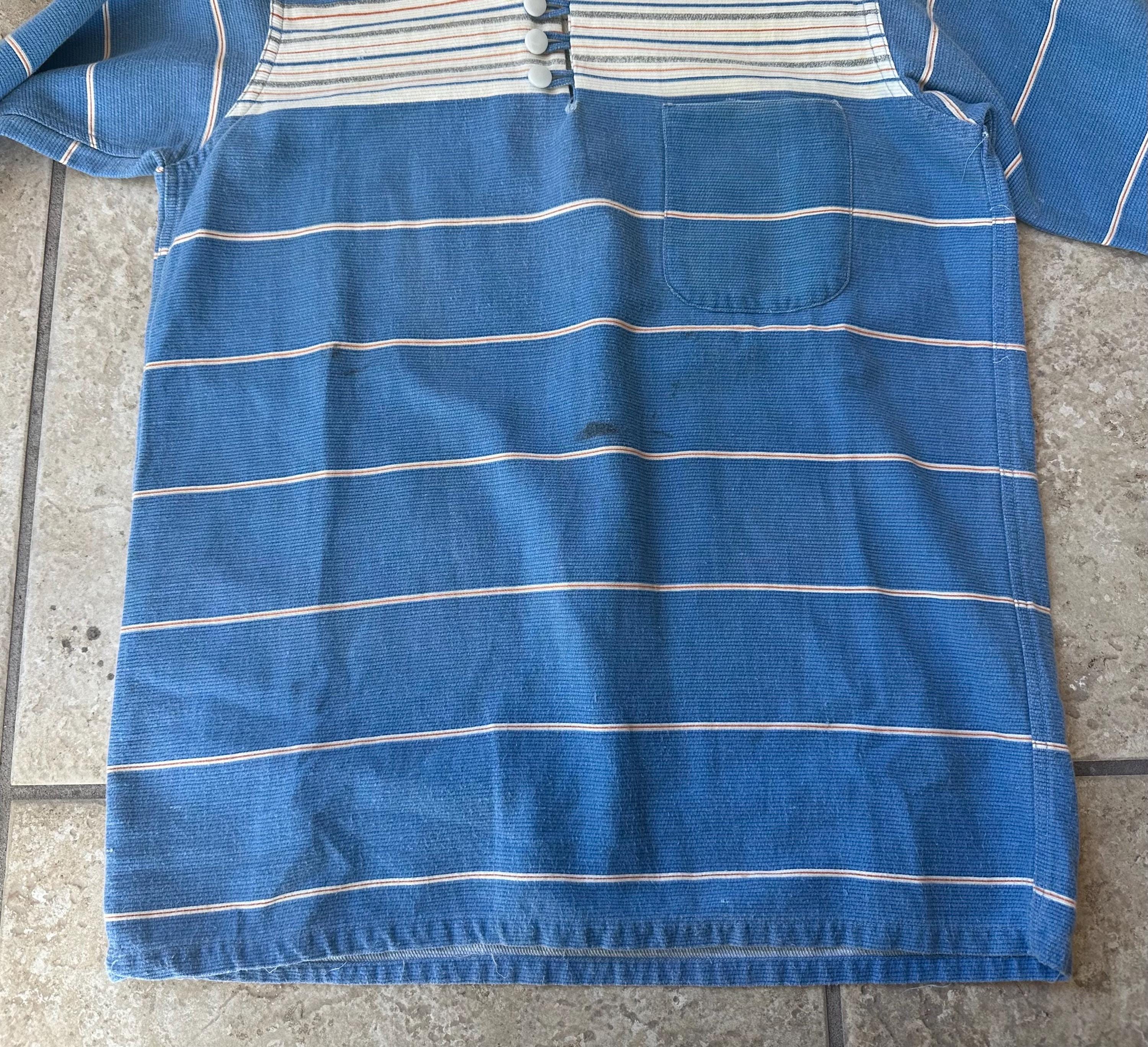 40s Pilgrim Vintage Stripe Cotton Shirt Vintage Pilgrim Shirt In