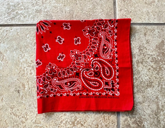 Red paisley handkerchief discount