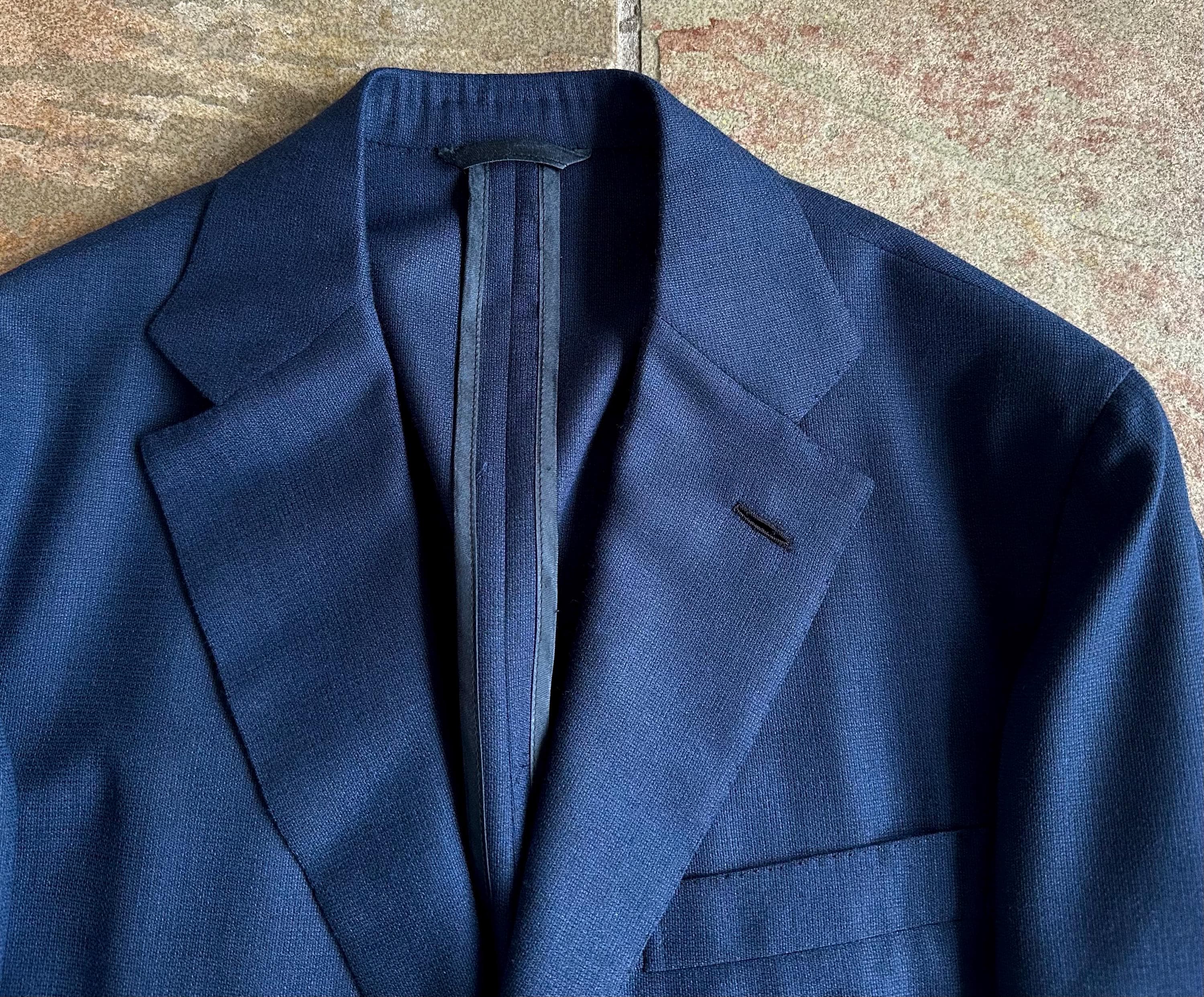 Vintage BRIONI Dark Blue Fresco Wool Sport Coat | 38 Regular