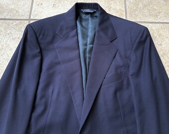 ヴィンテージ ポロ ラルフローレン ネイビーブルー フランネルウール