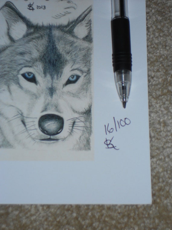 Dobry Wilk Zły Wilk Native American Rysunek Podpisany I Ponumerowany Przeze Mnie Steve Keiper Jr