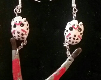 Jason Voorhees earrings