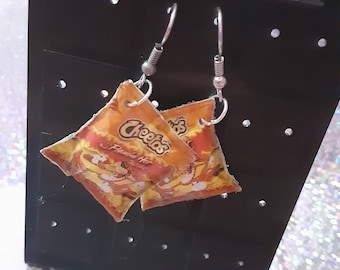 Hot cheetos bag earrings