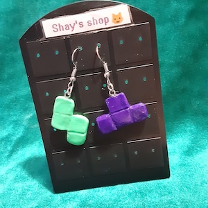Tetris earrings