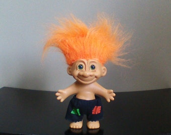Troll Doll 4 1 2 Russ Halloween Witch Orange Hair Modern 1975 Now