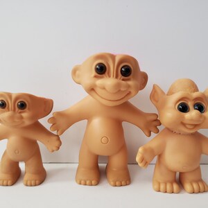 Lot of Vintage Russ Troll Dolls, Naked Trolls with No Hair, Perfect for Crafts, Planters, Customized Trolls, Perfect Gift