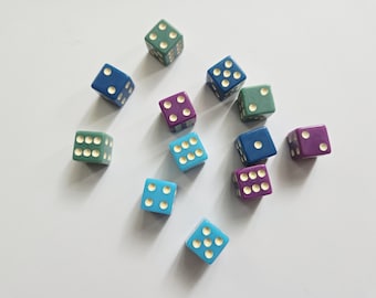 Lot of Colored Dice, 16mm, Rainbow Solid Dice, Extra Board Game Pieces, Crafts Fun Gift Unique Present