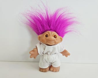 ヴィンテージ ダム トロール人形、ピンク髪、5 インチ トロール - Etsy