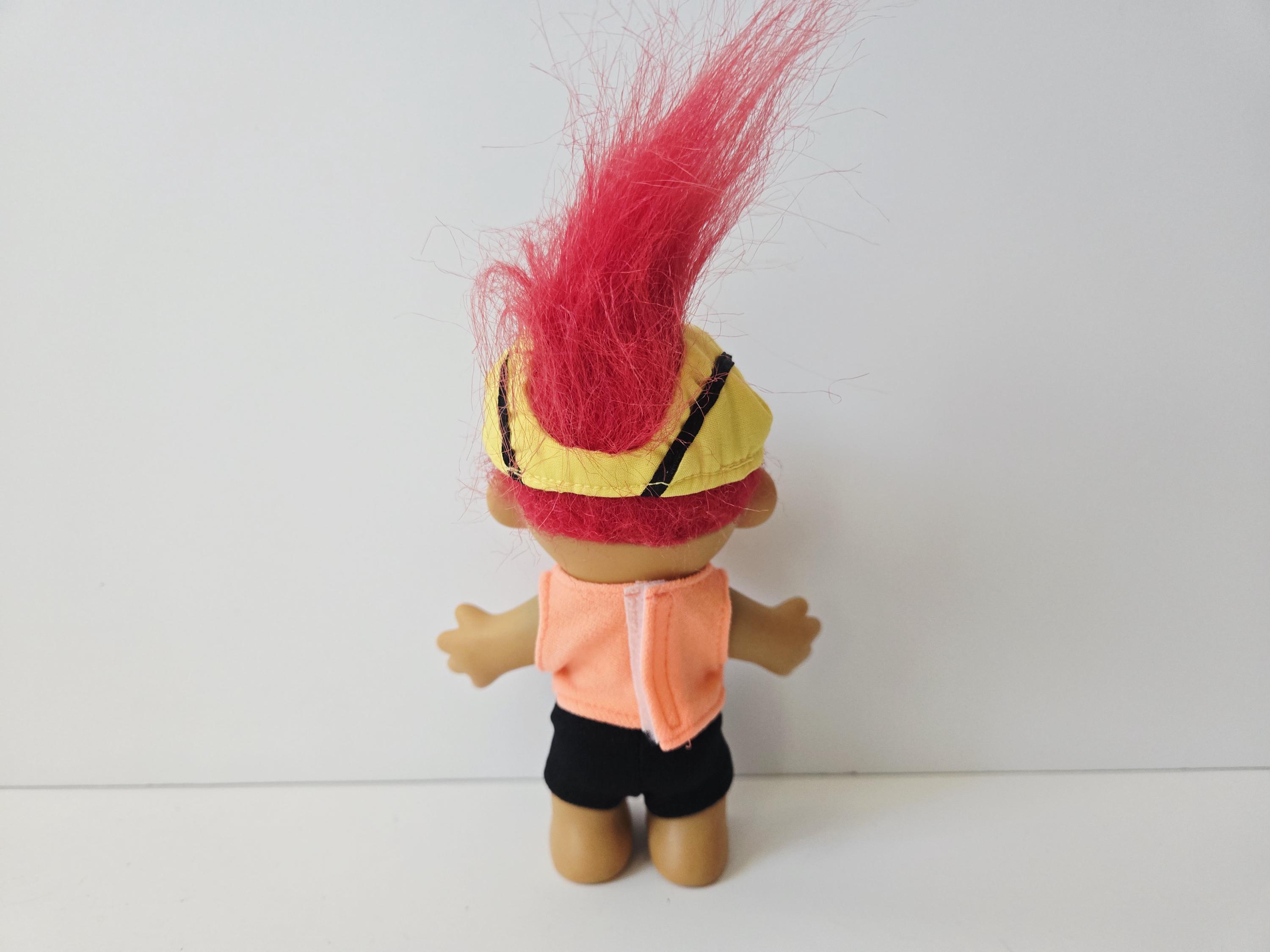 Vintage Russ Troll Doll: I Love Biking, Red Hair, 5