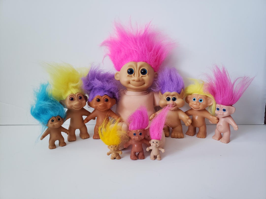 Huge Lot of Vintage Troll Dolls Russ Dam Mini Trolls Treasure Trolls Etsy UK