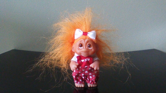 Vintage Dam Troll Doll Orange Hair Orange Eyes Trolls 3 Etsy