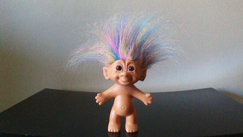 rainbow hair troll doll