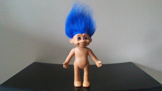 Russ Trolls 7 inch Tracey Summer Clothes Troll blue hair