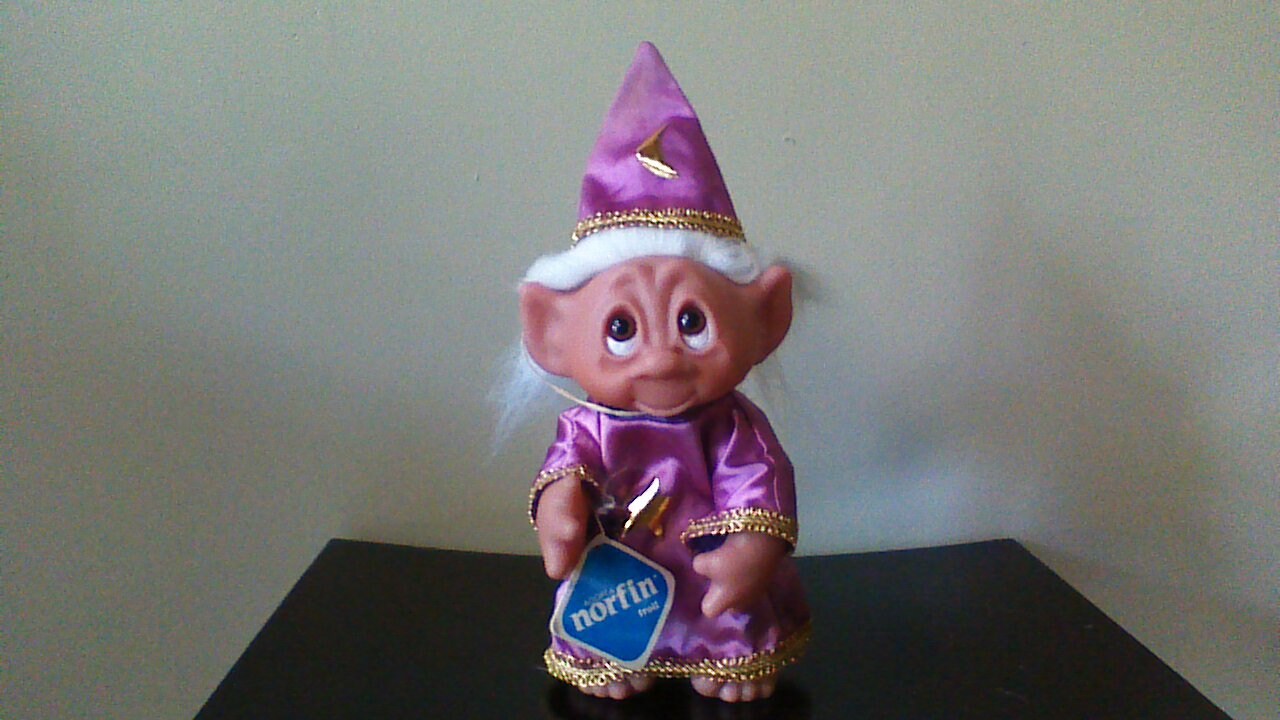 Vintage Dam Troll Doll Wizard Made In Denmark White Hair Etsy