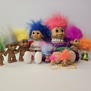 Riesige Menge an Vintage Trolls, Russ, Dam, Mini Trolls, Treasure Trolls