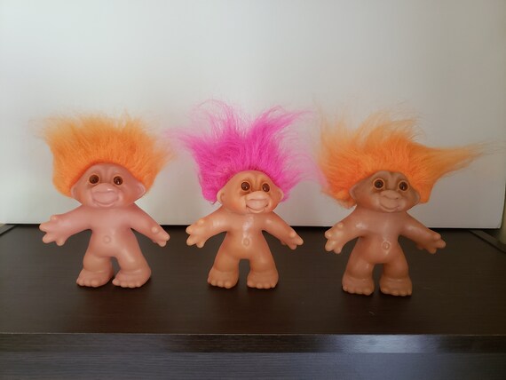 Lot of Vintage Troll Dolls 3 Dam Trolls 