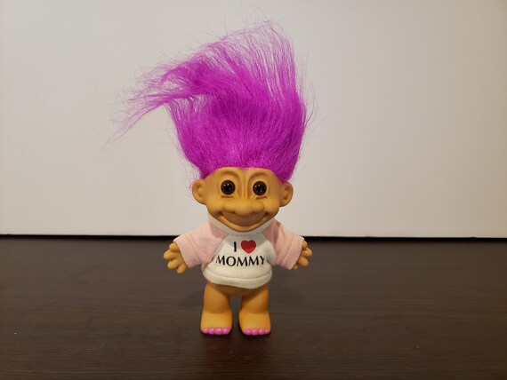 purple hair troll doll