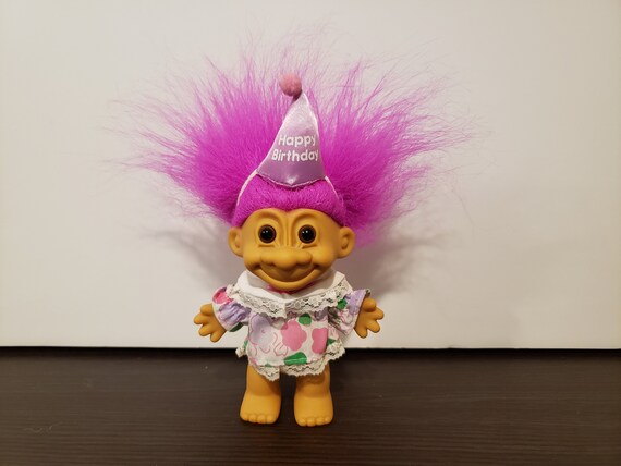 purple hair troll doll