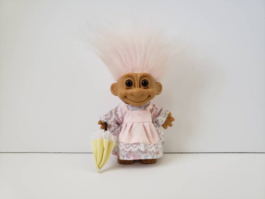 Vintage Russ Troll Doll Grandma Light Pink Hair Trolls - Etsy
