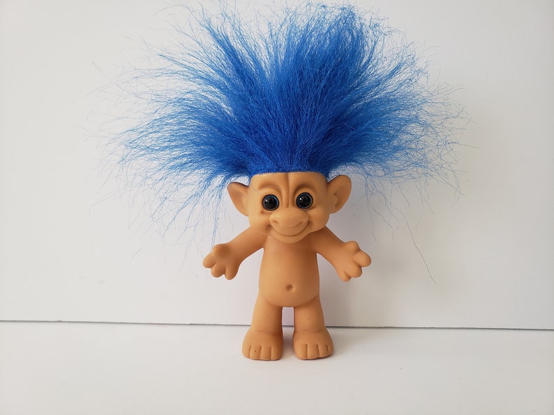 Vintage Troll Doll, Magic Forest Trolls, Blue Hair, 4 image 1
