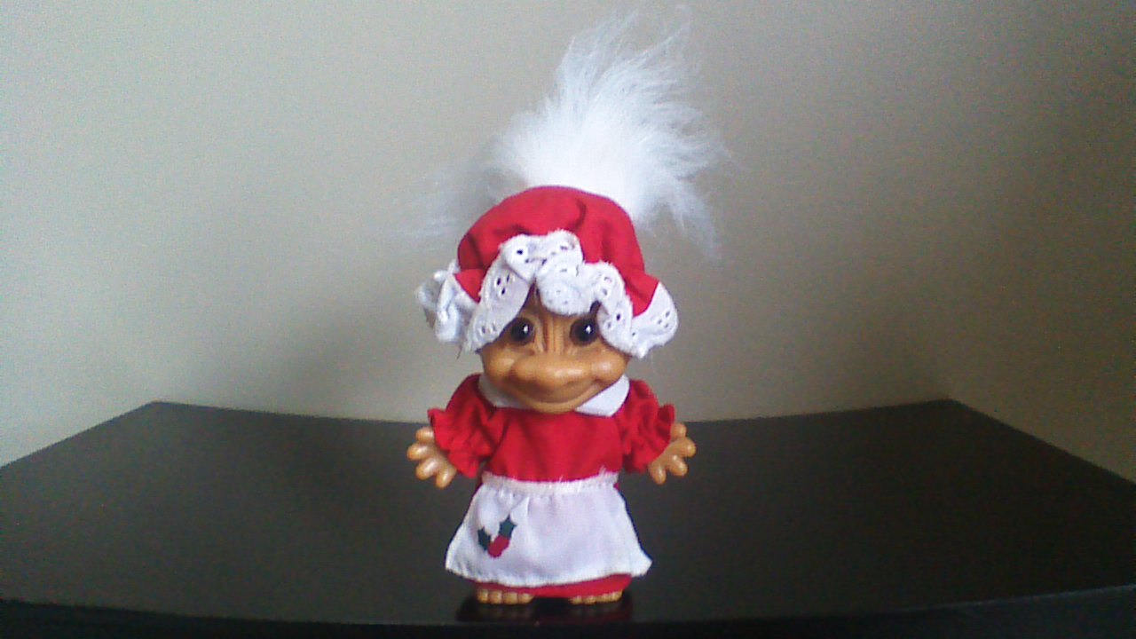 Vintage Russ Christmas Troll Doll Mrs Claus Santa Claus White Etsy