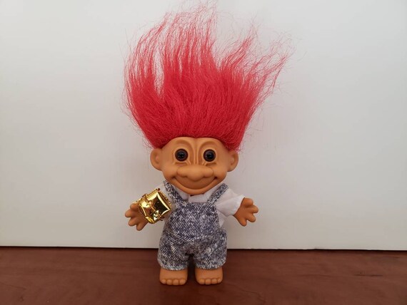 Vintage Russ Happy Birthday Troll Doll Red Hair Trolls 5 | Etsy
