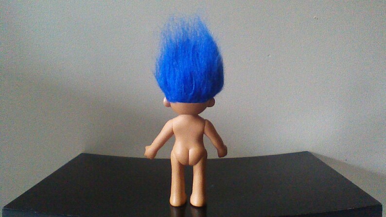 blue hair troll doll