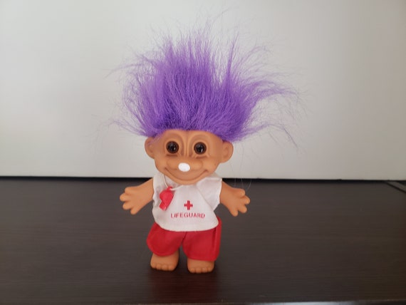 purple hair troll doll