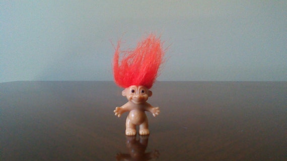 Vintage Russ Troll Doll Orange Hair Trolls 1 Mini Etsy