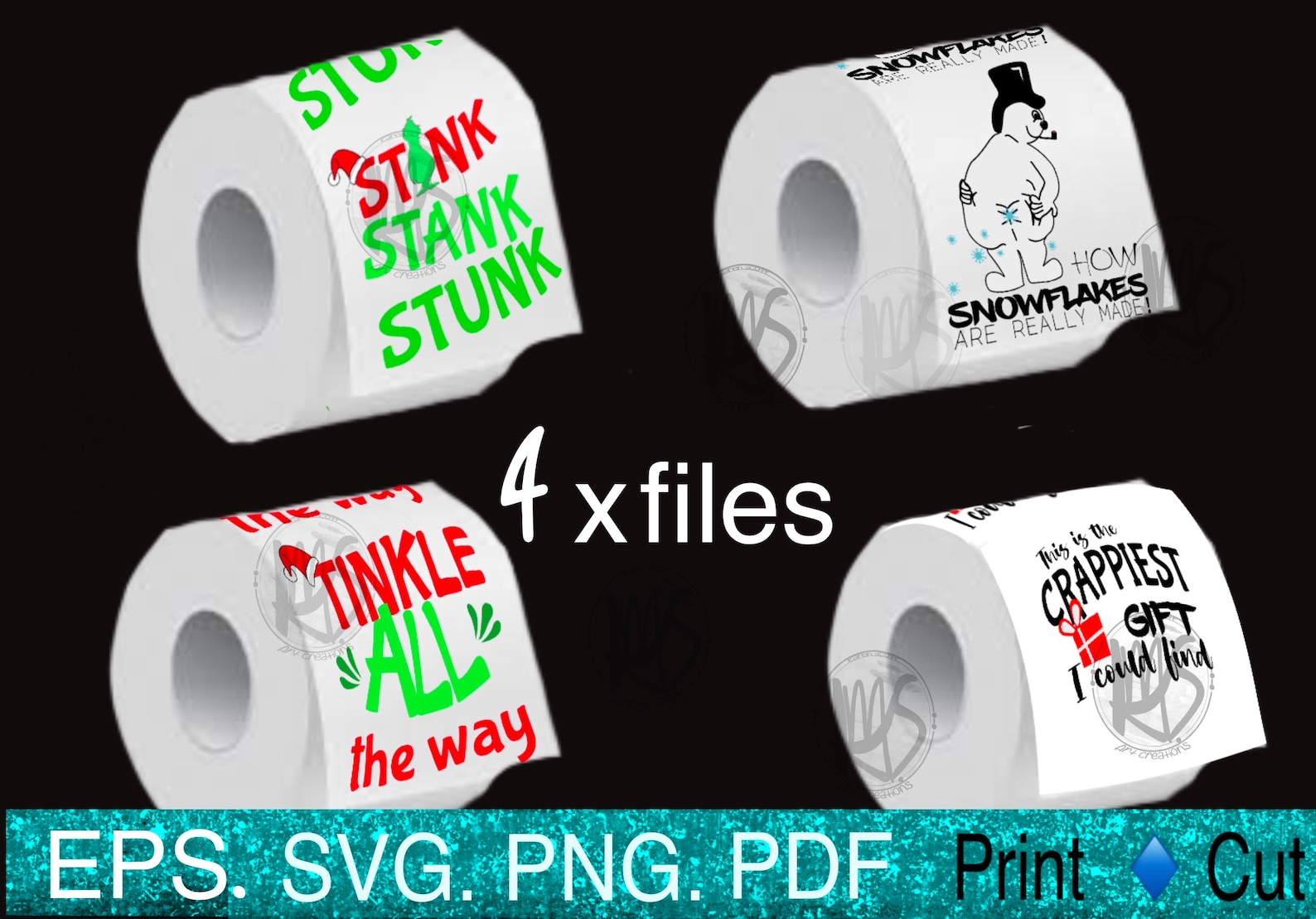 Festive, Loo Paper, Toilet Roll, Jokes, Funny, SVG, PNG, Download
